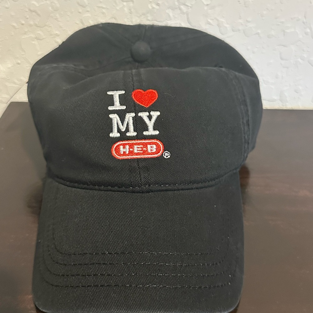 NWT HEB Black Ball Cap I Love my HEB Texas